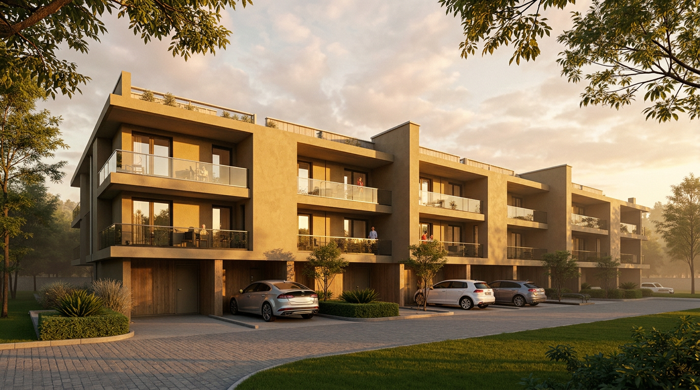 Pozemek s projektem apartmánového domu (Ostrov u KV)